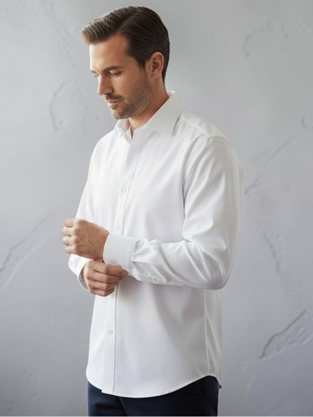Ralph Lauren White Long-Sleeve Dress Shirt Big &Tall 2XL 18-34/35 - Picture 7 of 9